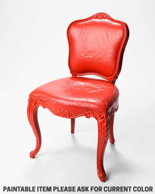 Front view of Paintable Armless Louis XIV Chair