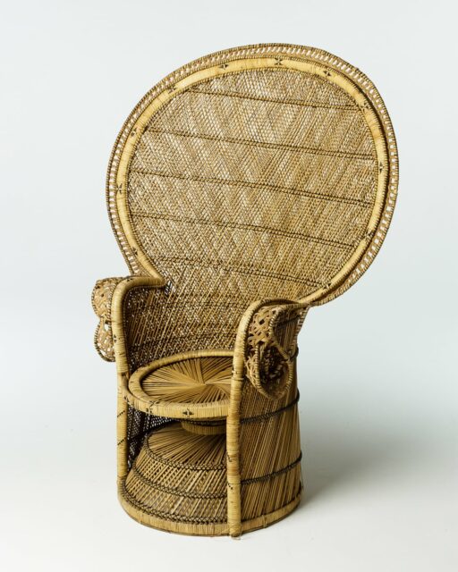 Front view of Natural Peacock Chair