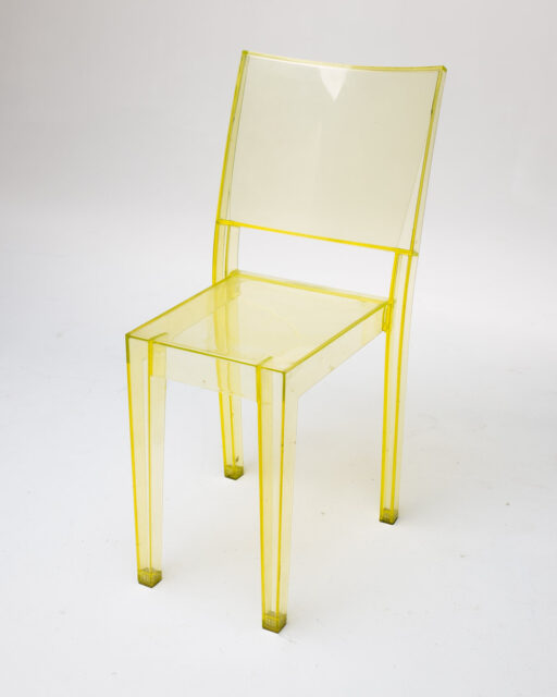 Front view of Translucent Yellow Acrylic Chair