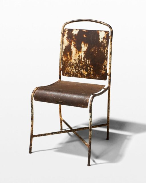 Front view of Rusted Metal Chair