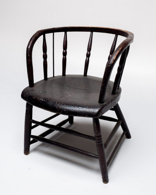 Front view of Dark Wood Country Chair