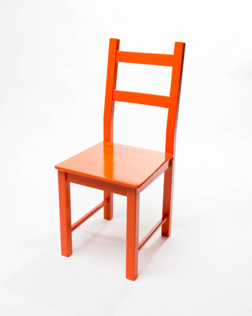 Front view of Classic Orange Chair