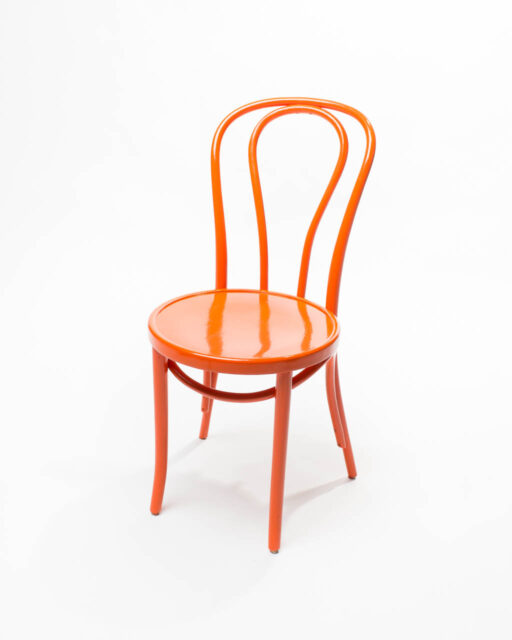 Front view of Orange Cafe Chair