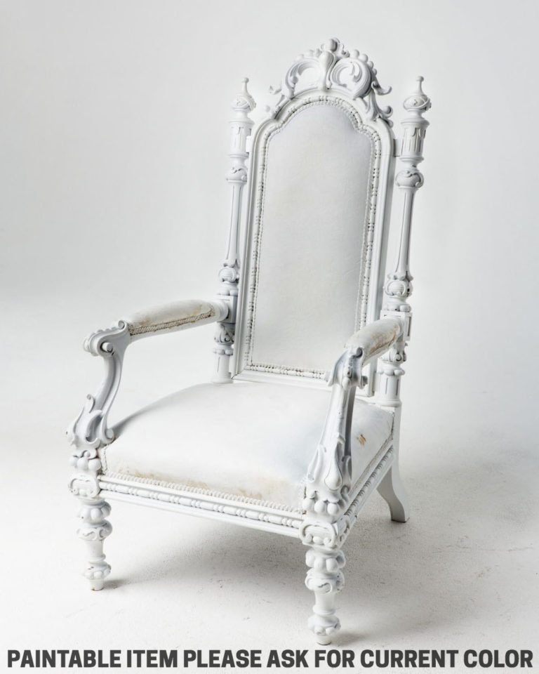 Front view of Harwood Paintable Throne