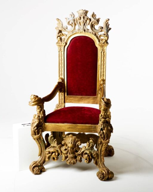 Front view of Charles Throne
