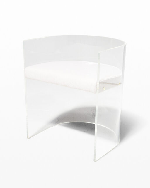 Front view of Rohe Acrylic Curve Chair