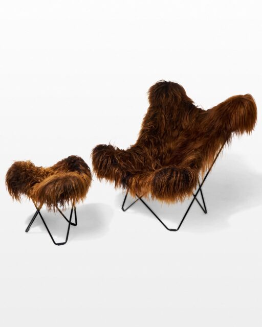Front view of Bacca Fur Butterfly Chair