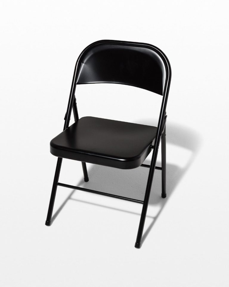 Front view of Ink Black Folding Chair