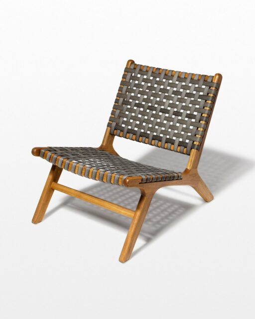 Front view of Marina Grey Strap Lounge Chair