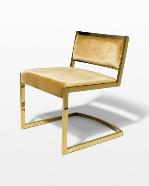 Front view of Robert Gold and Velvet Chair