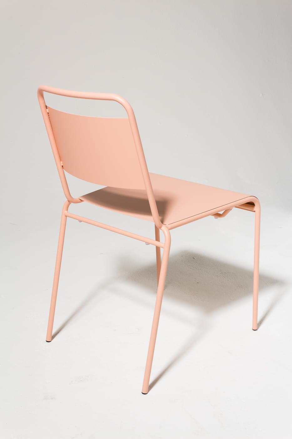 CH502 Blush Pink Metal Chair Prop Rental ACME Brooklyn