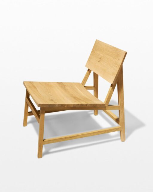 Front view of Randall Oak Lounge Chair