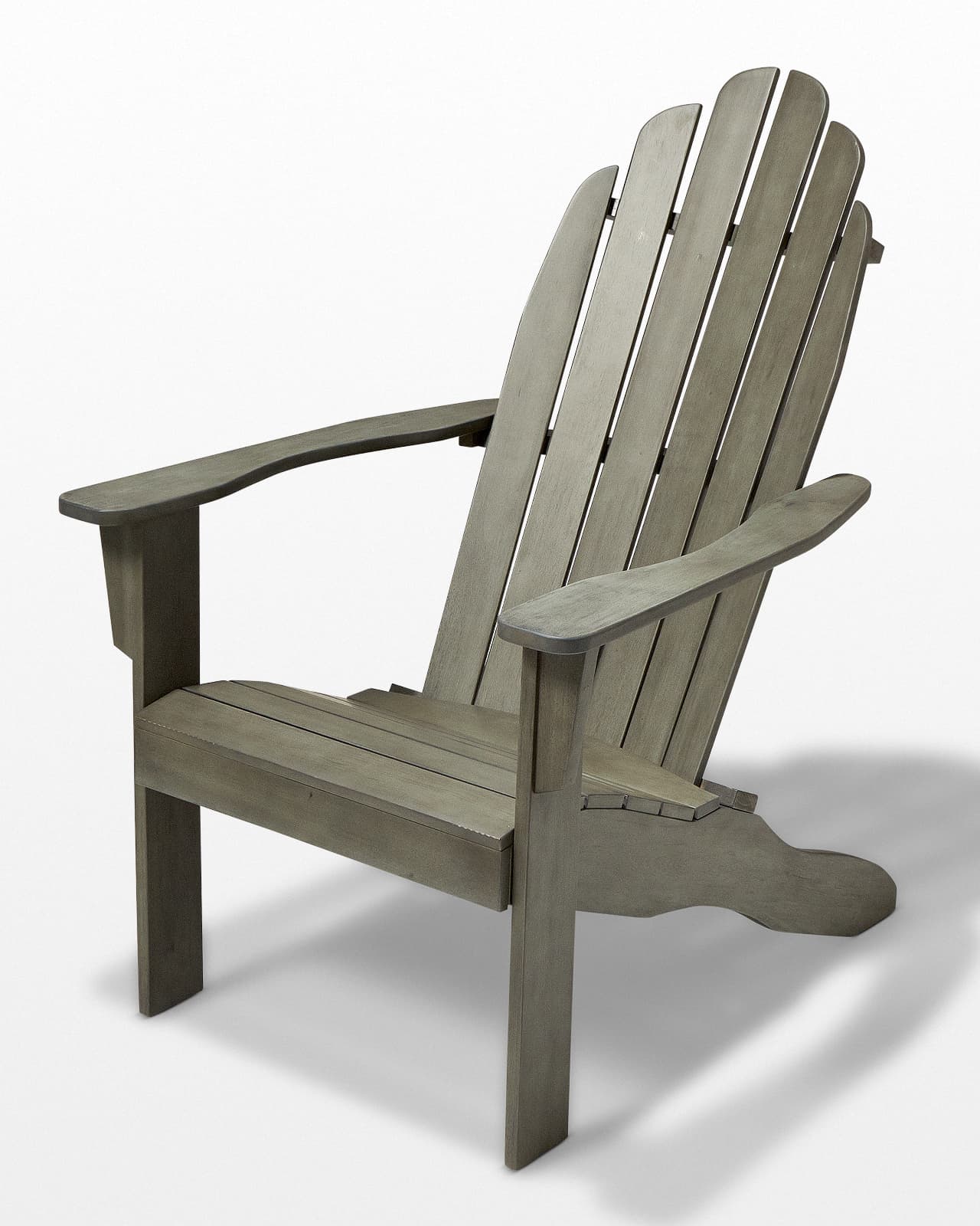 CH517 Grey Wash Wood Adirondack Chair Prop Rental | ACME Brooklyn