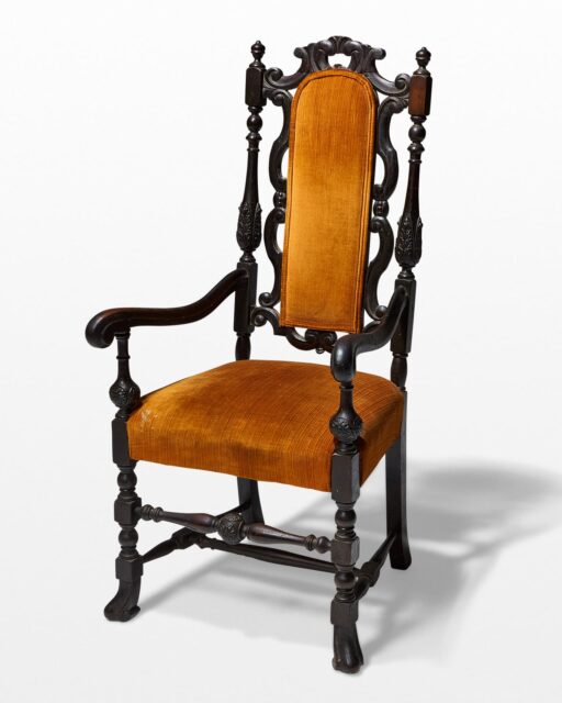 Front view of Stephan Ochre Chair