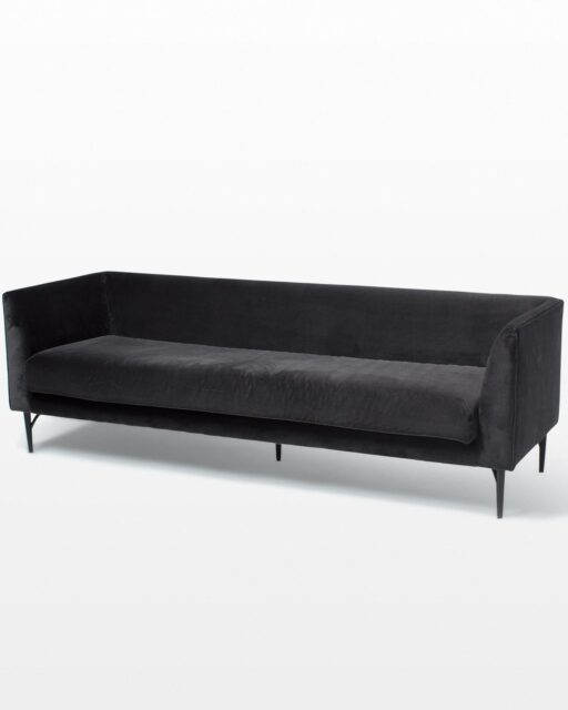 Front view of Lyon Grey Velvet Sofa