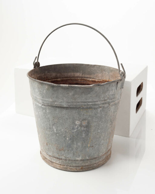 Front view of Metal Water Pail