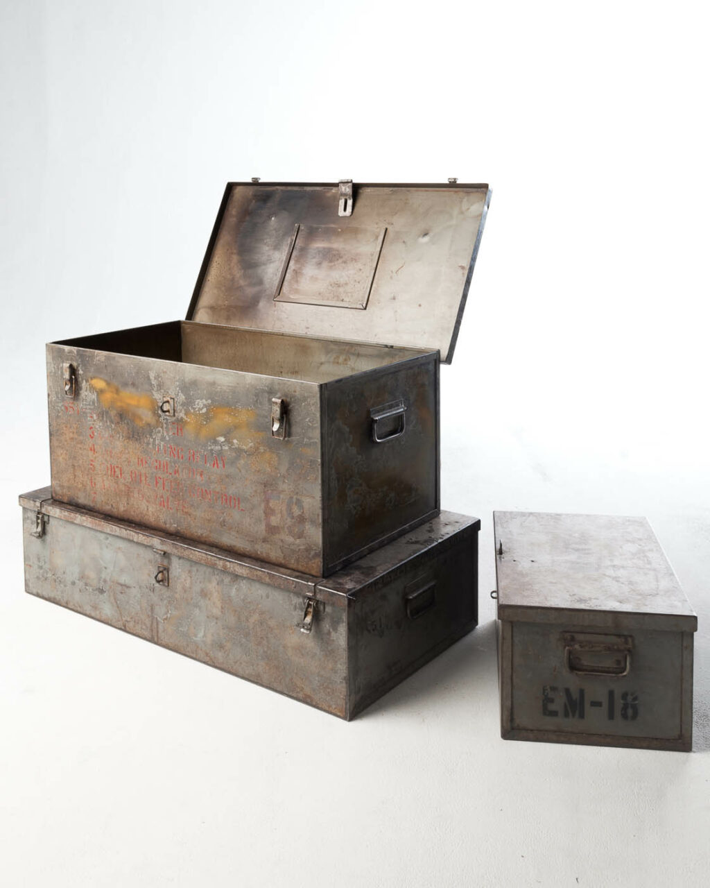 TL155 Capital Wooden Steamer Trunk Prop Rental - ACME Brooklyn