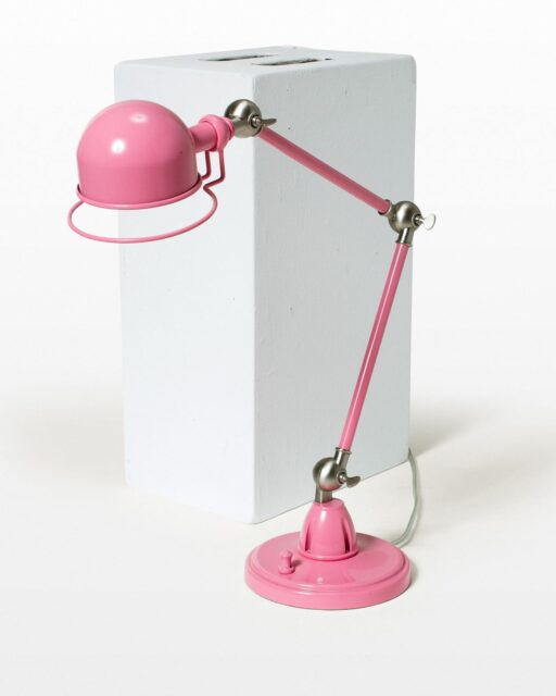 Front view of Pink Adjustable Task Lamp