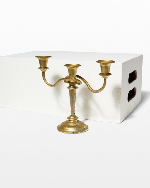 Front view of Bruce Brass Candelabra