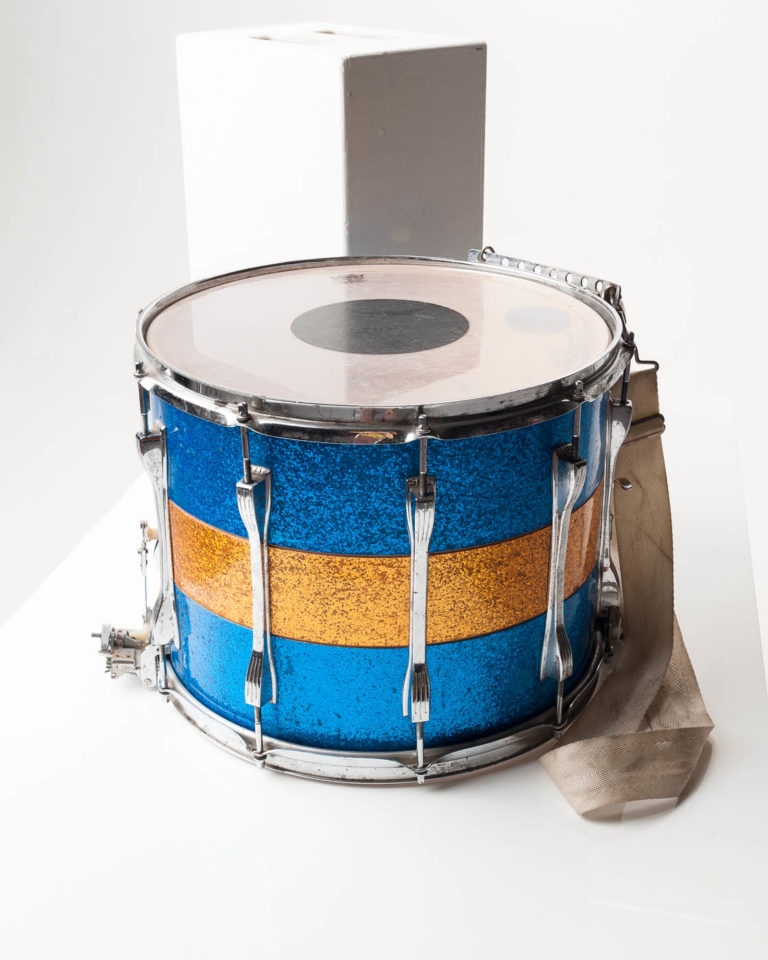 Front view of Blue and Yellow Drum