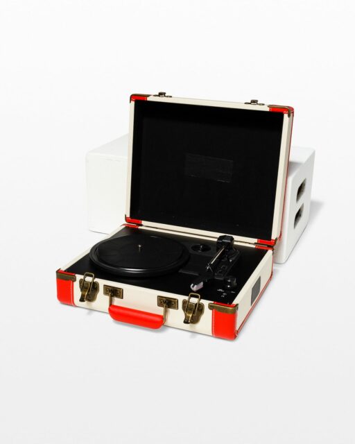 Front view of Suitcase Portable Record Player