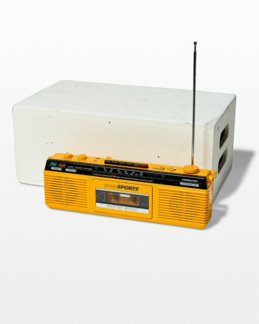 Front view of Kass Yellow Boombox