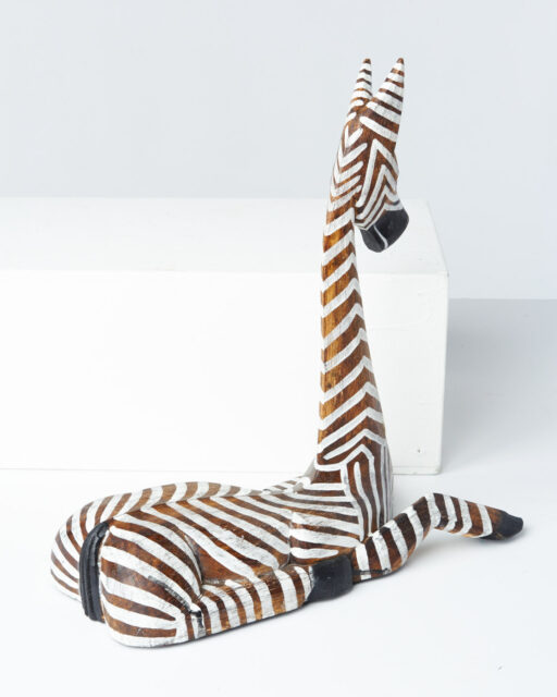 wood zebra statue