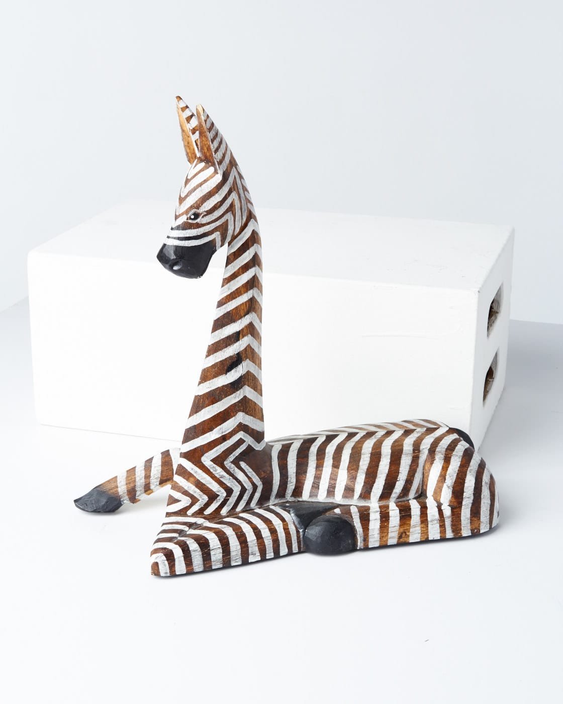 wood zebra statue