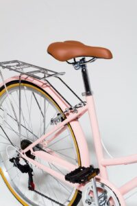 SP213 Pink Bicycle Basket Prop Rental - ACME Brooklyn