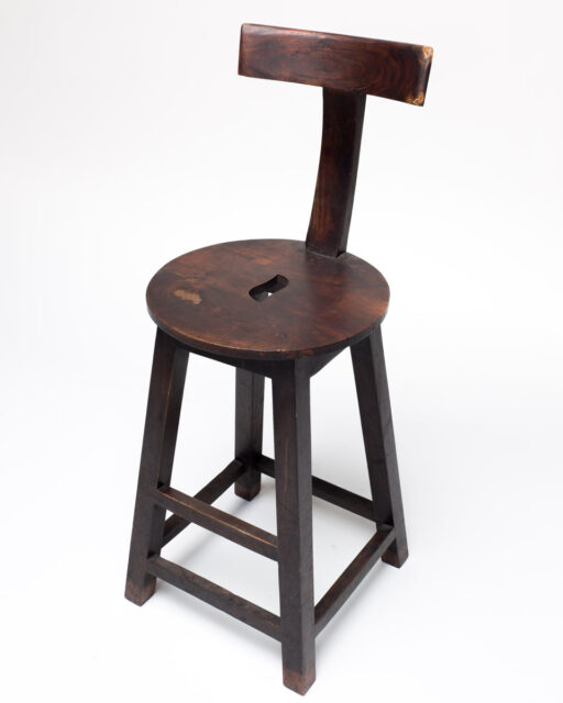 Front view of Amos Wooden Stool