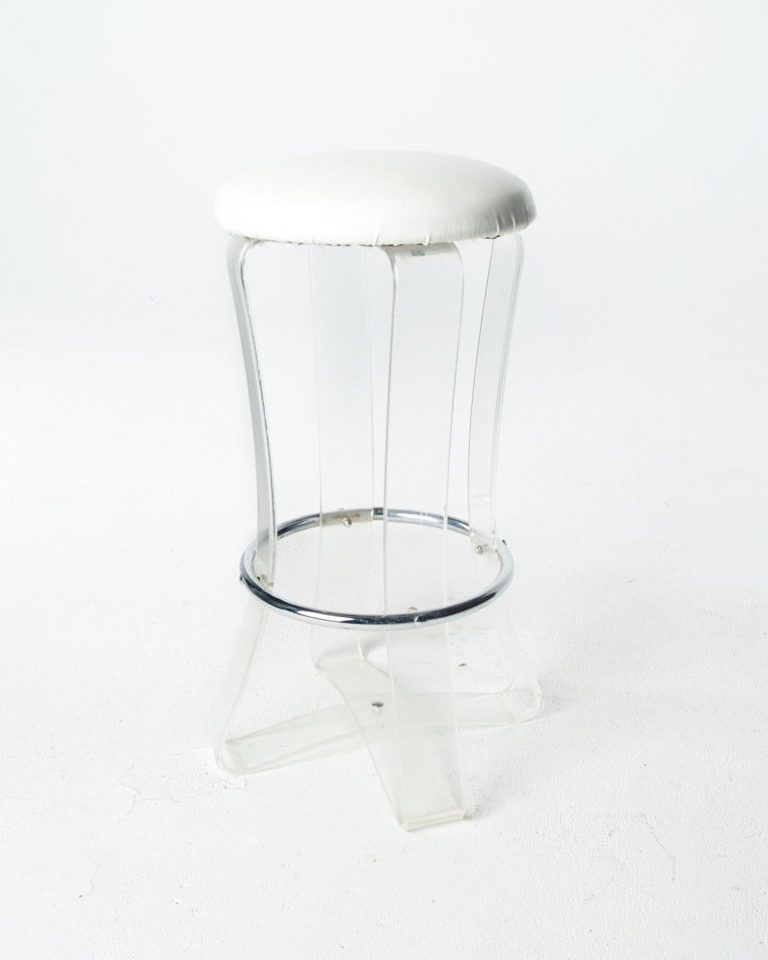 Front view of Pearl Acrylic Stool