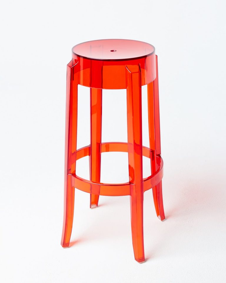 Front view of Red Ghost Stool