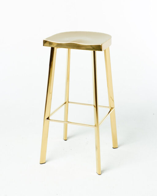Front view of Laurel Gold Stool