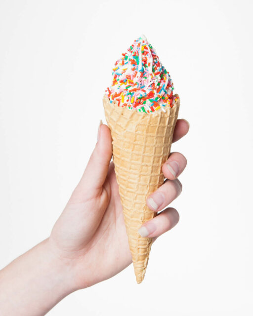 Front view of Atlantic Sprinkle Waffle Cone