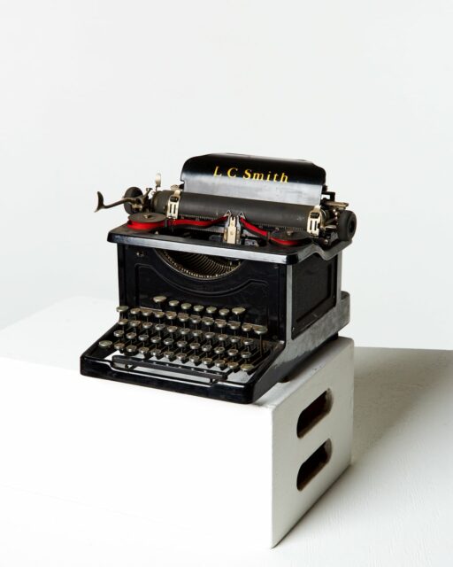 Front view of Locke Typewriter
