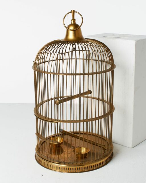 TA945 Delhi Brass Bird Sculpture Prop Rental - ACME Brooklyn