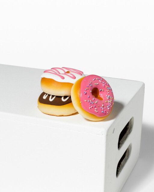 Front view of Faux Frosted Donuts Set