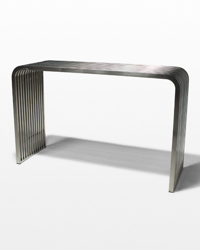 Front view of Silver Stripe Console Table