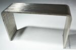 Alternate view thumbnail 2 of Silver Stripe Console Table