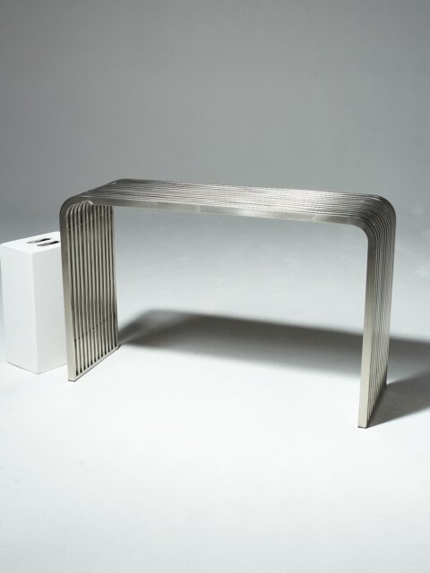 Alternate view 1 of Silver Stripe Console Table
