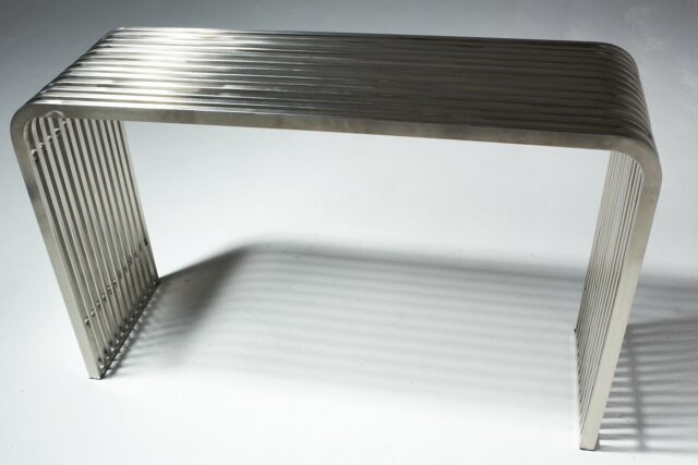 Alternate view 2 of Silver Stripe Console Table