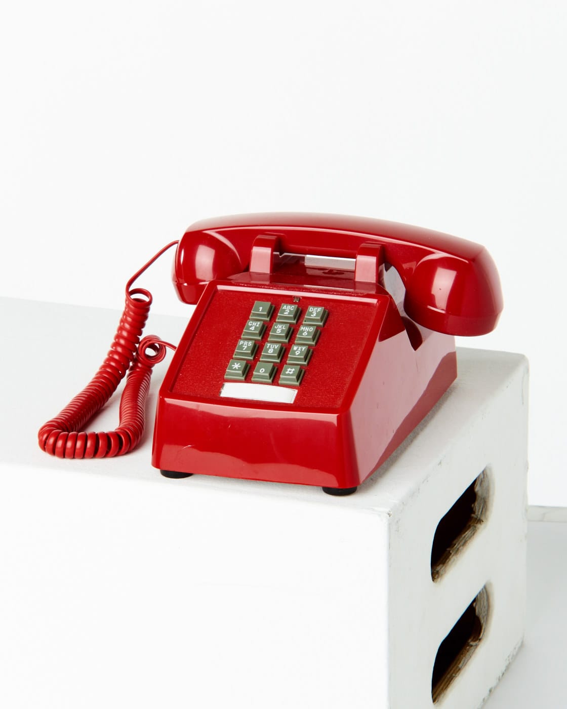 TE028 Smith Red Touch Phone Prop Rental - ACME Brooklyn