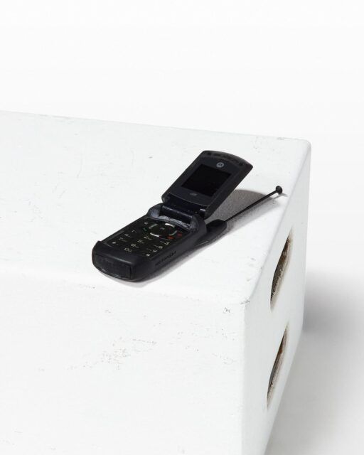 Front view of Motorola Black Flip Cell Phone