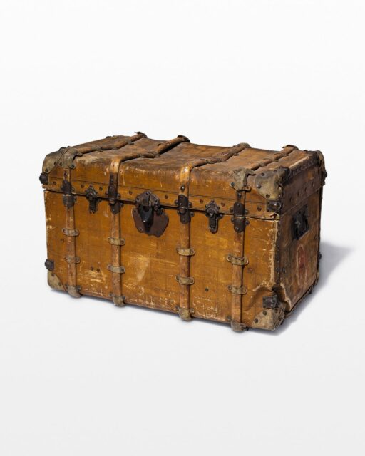 Front view of Weathered Antique Trunk