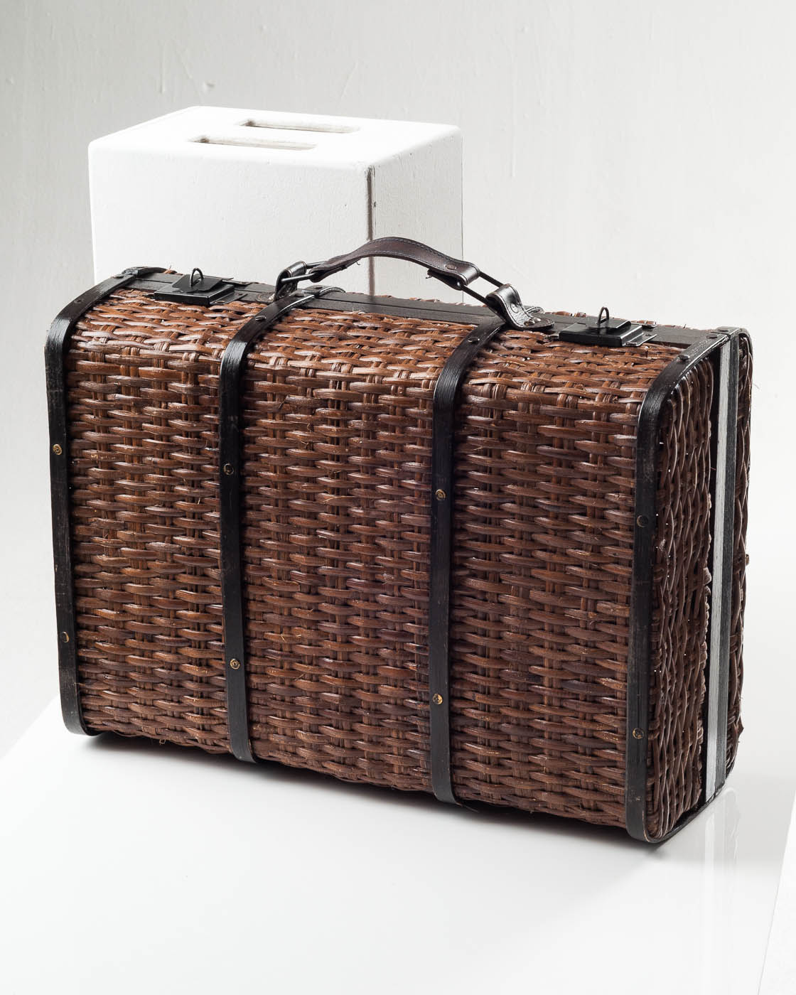 wicker suitcase