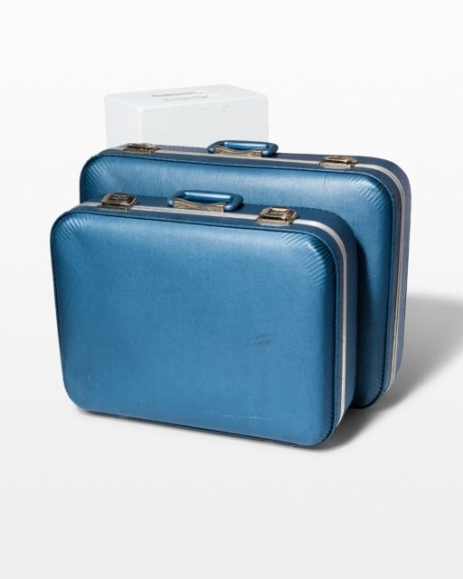 Front view of Barclay Blue Luggage Set