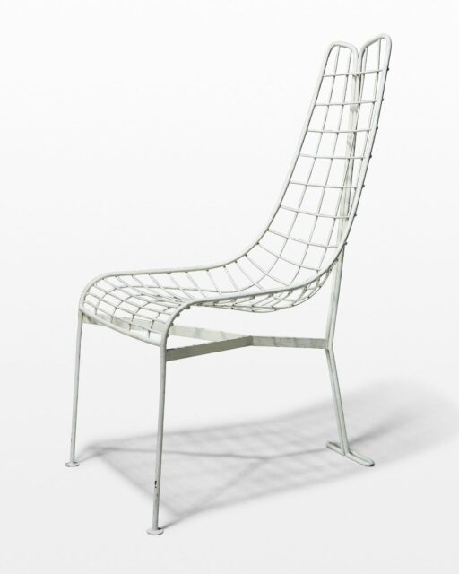 Front view of White Lean Chair