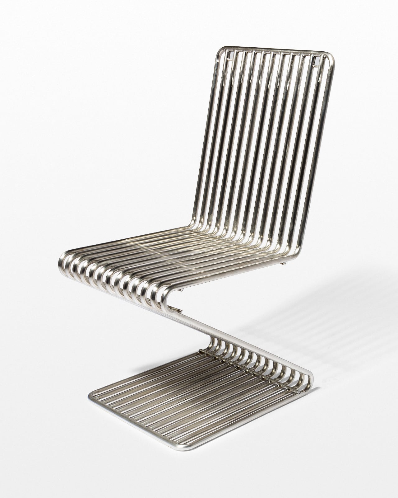 CH475 Silver Stripe Z Chair Prop Rental - ACME Brooklyn
