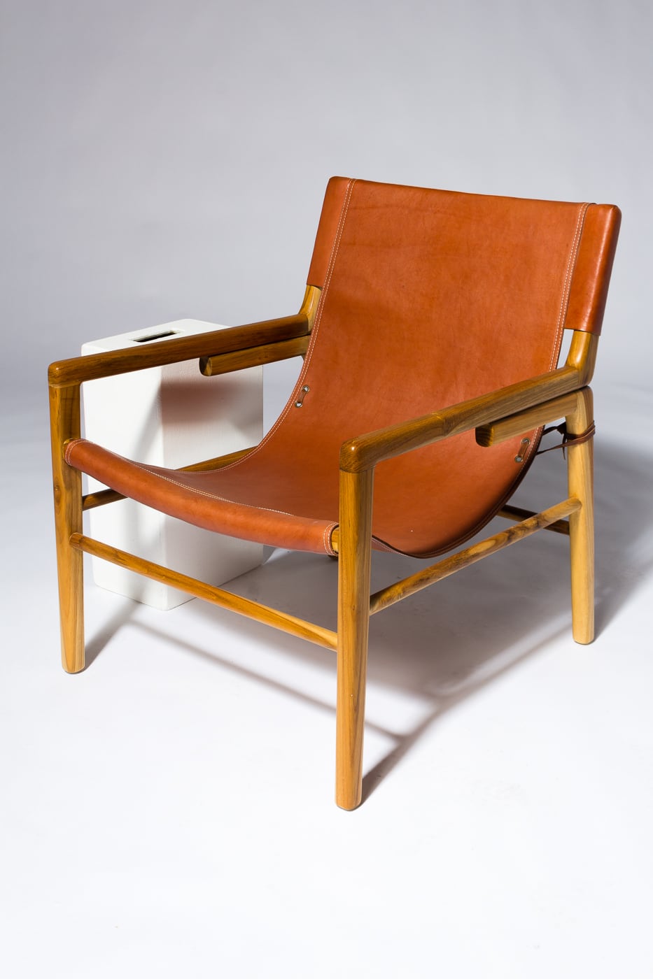 CH558 Milton Leather Safari Chair Prop Rental ACME Brooklyn
