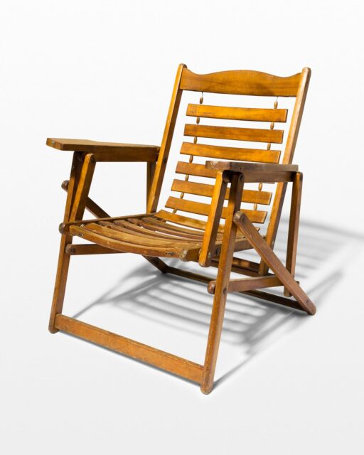 Front view of Yale Wooden Folding Lounge
